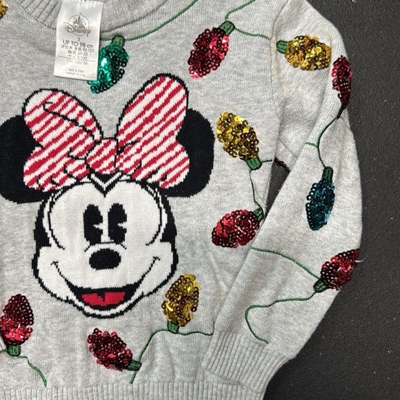 Disney Minnie Mouse Sweater with Christmas Lights - Picture 3 of 4